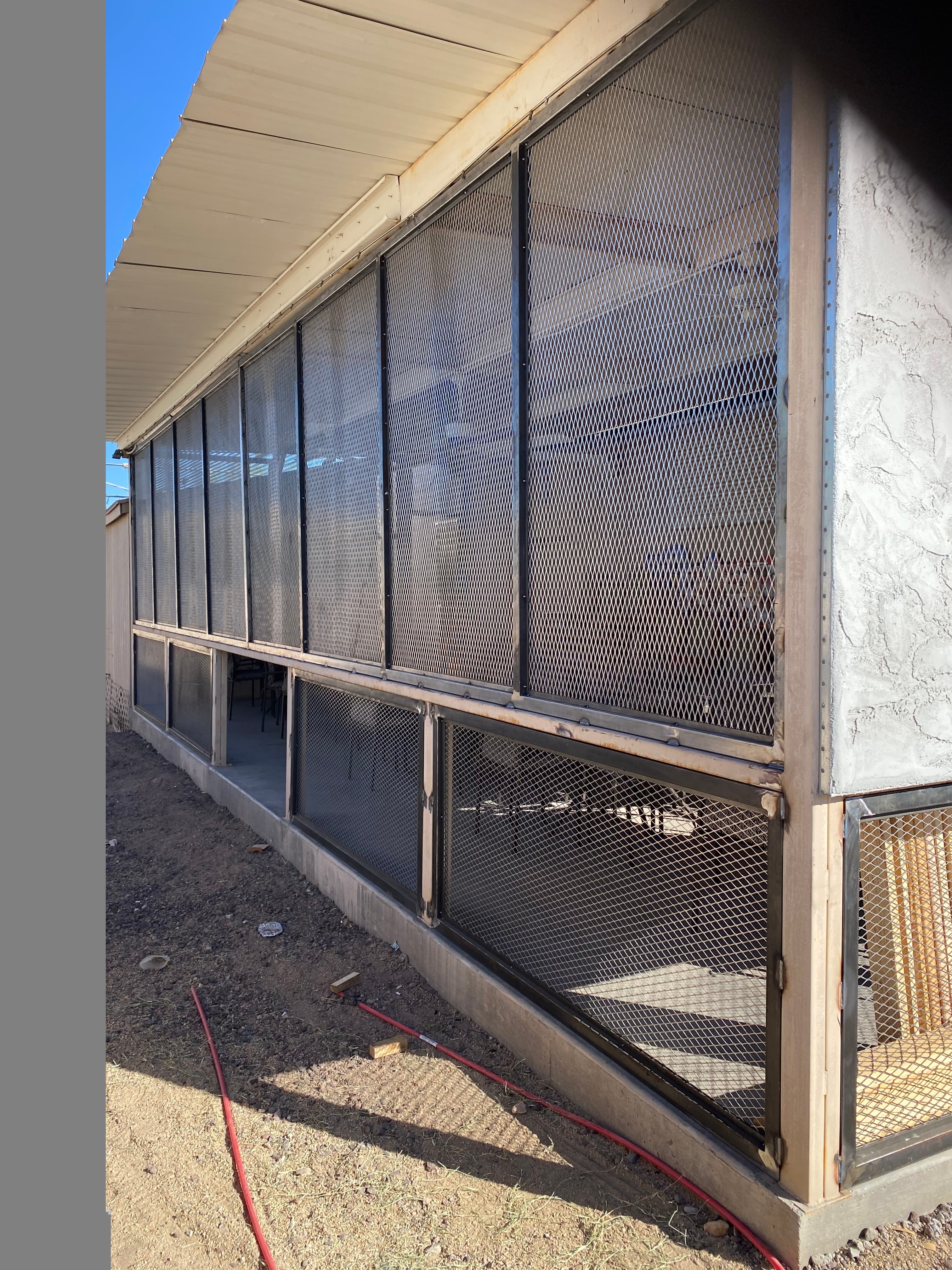 More steel wire mesh installation for commercial building