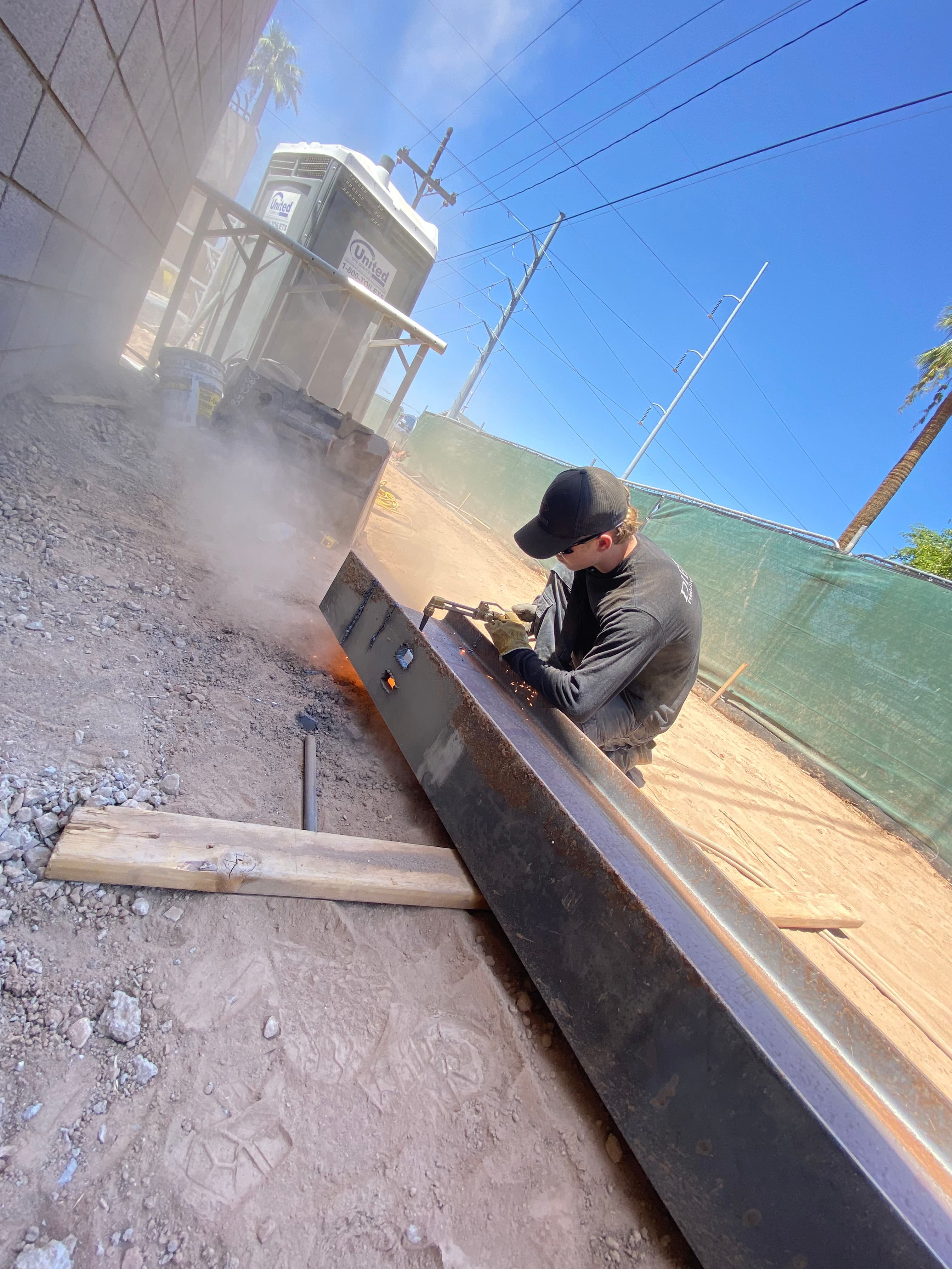 Fabricating structural connections on construction site