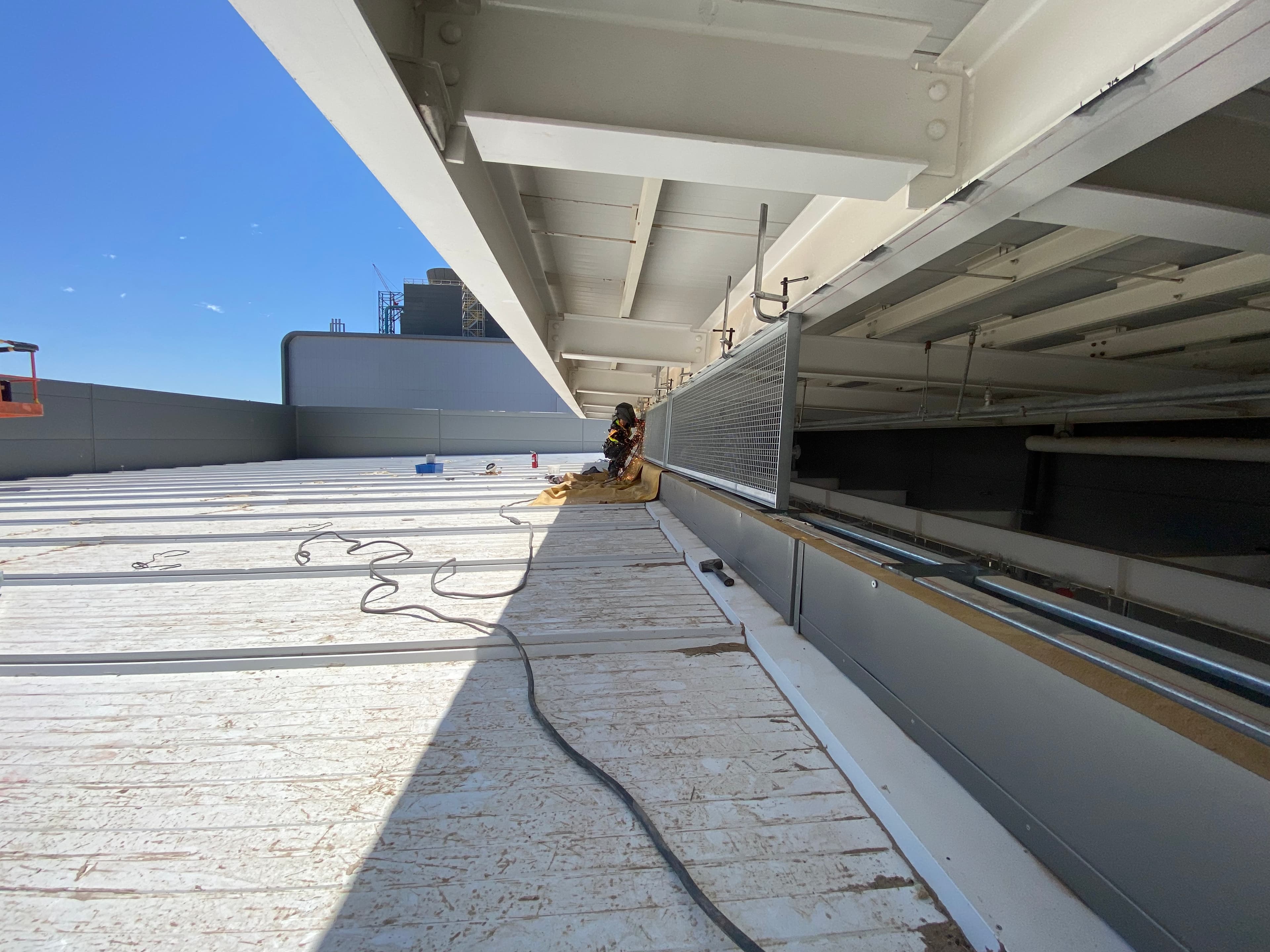 Installing more cosmetic steel framework for commercial building