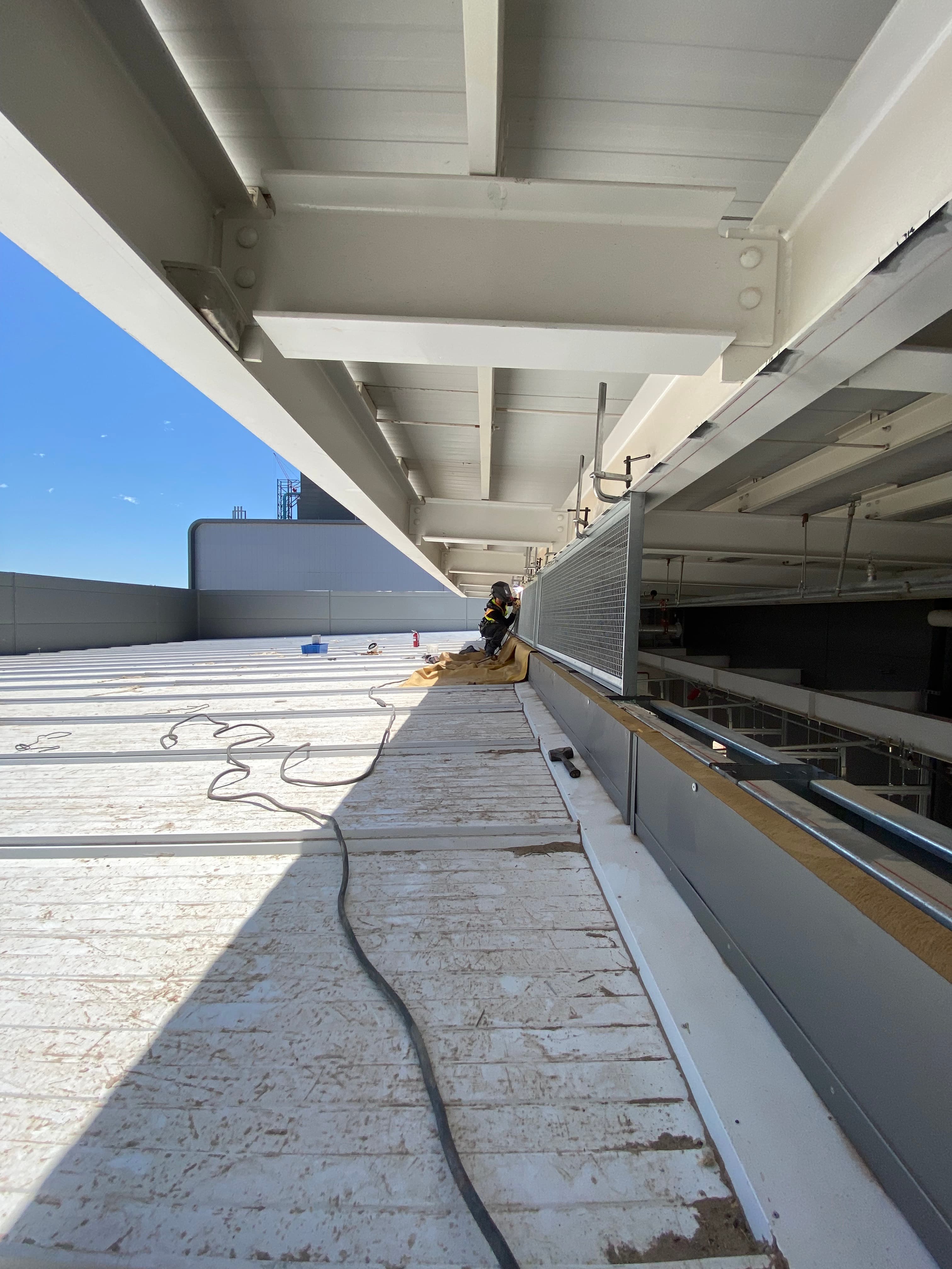 Installing more cosmetic steel framework for commercial building