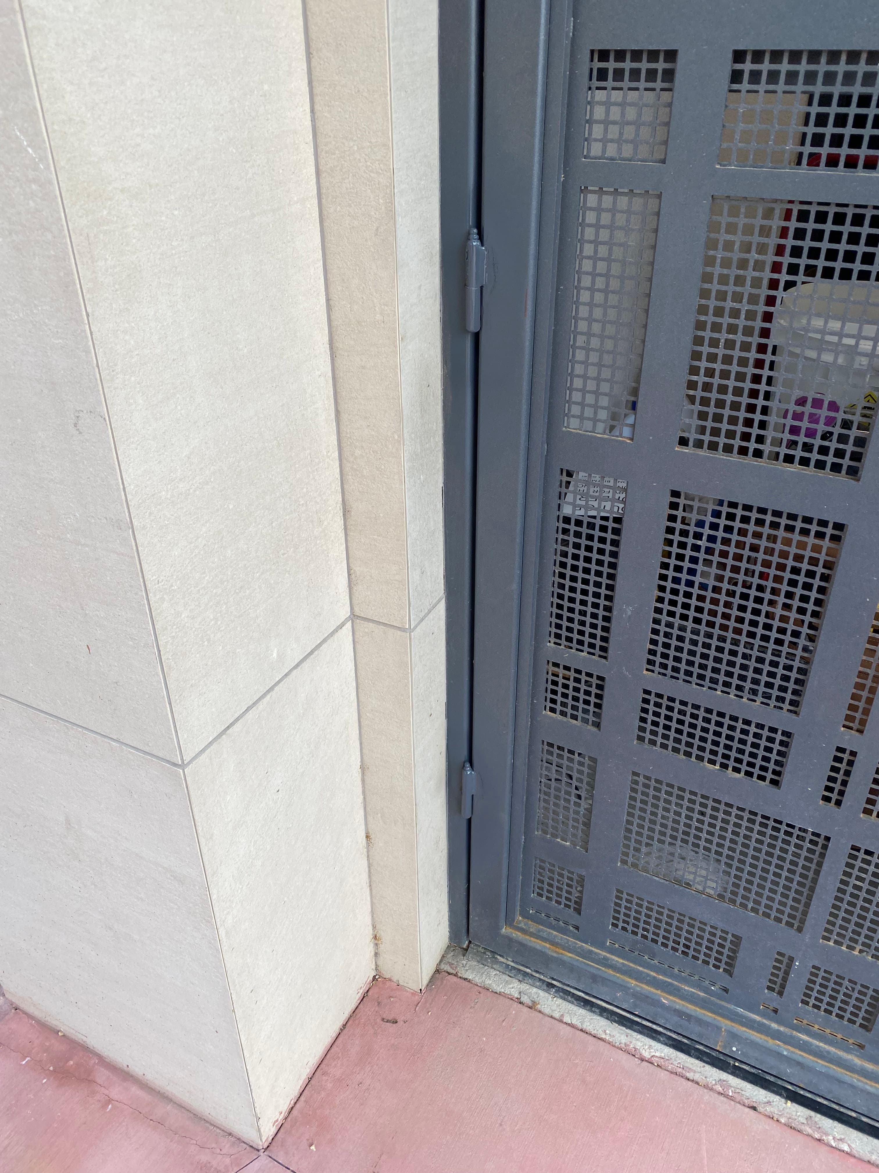 Decorative metal gate for secure external storage