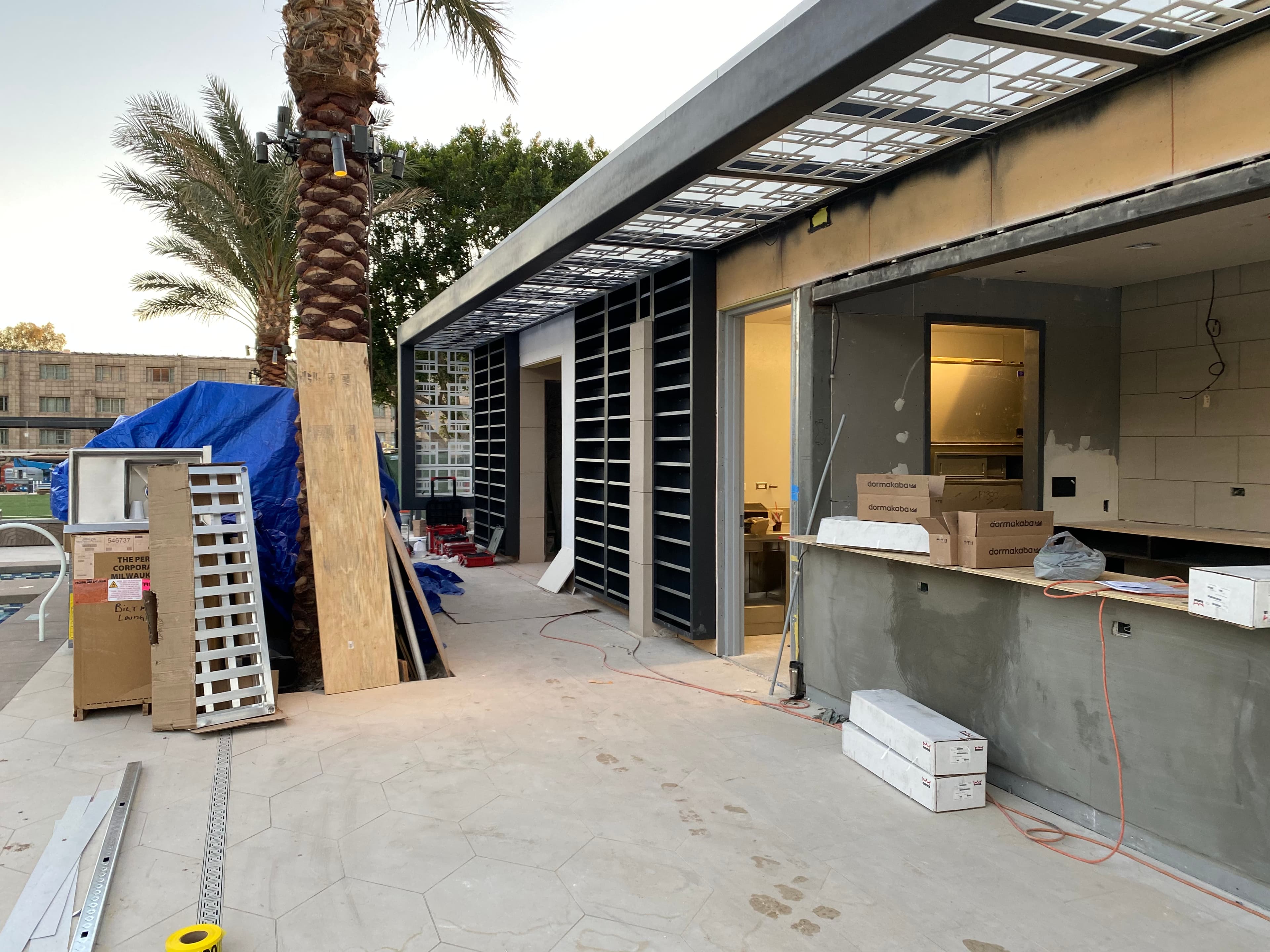 Custom metal art panel with abstract design