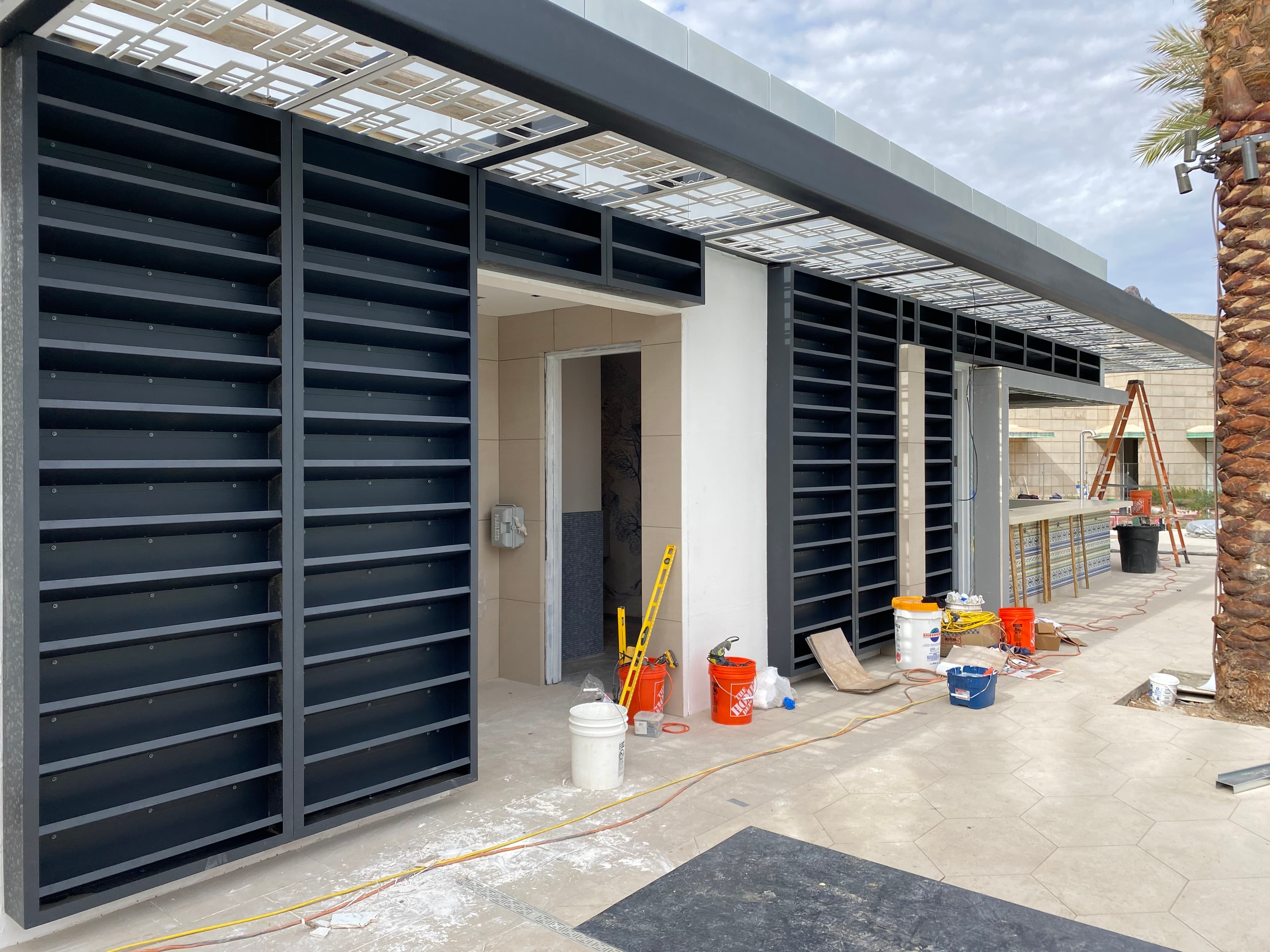 Decorative metal panel with integrated lighting elements