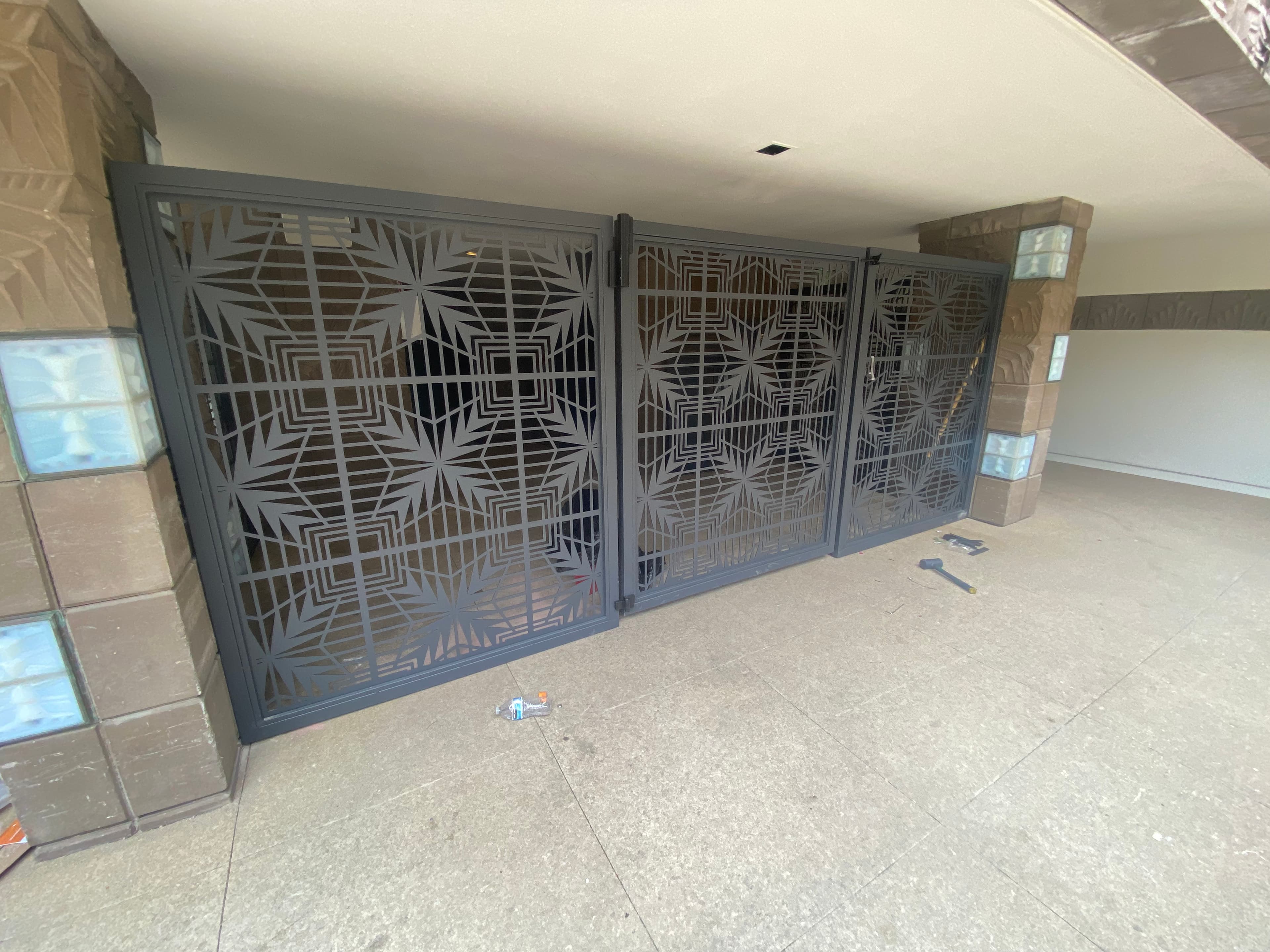 Custom metal wall feature for high-end commercial project