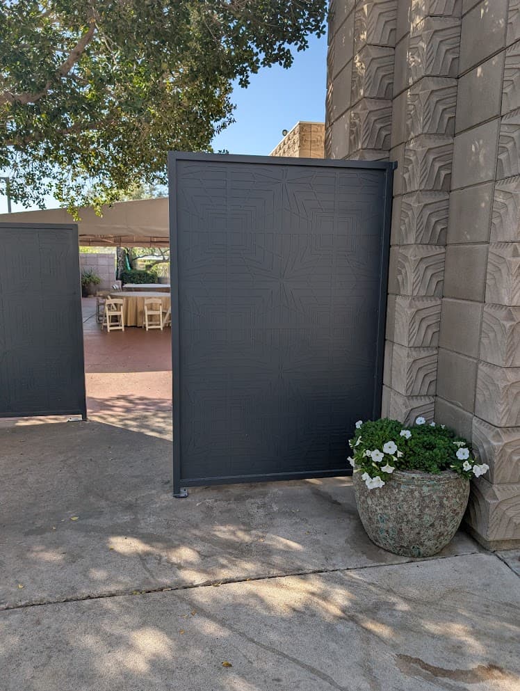 Decorative metal panel with contemporary pattern design