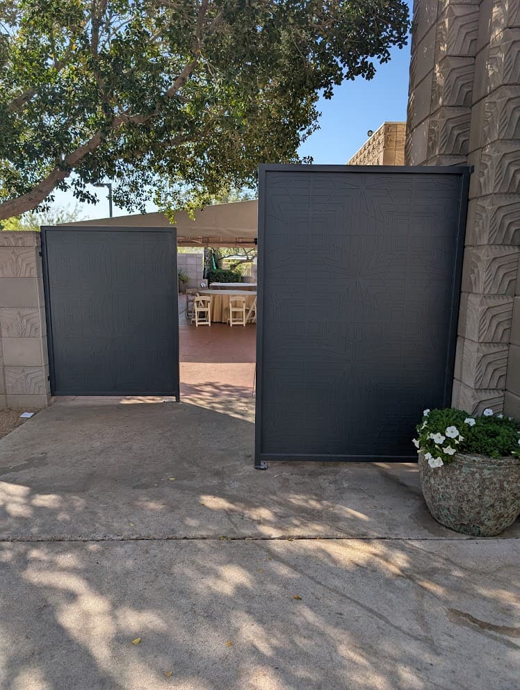 Custom metal screen for upscale hospitality project