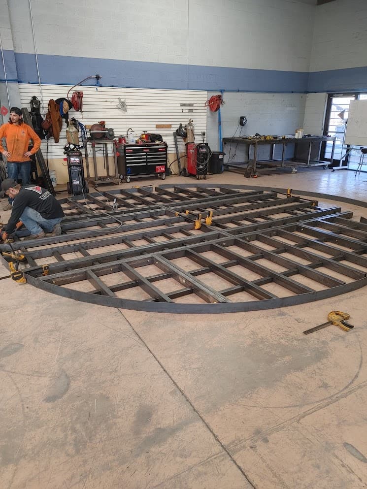 Initial fabrication for industrial turn table