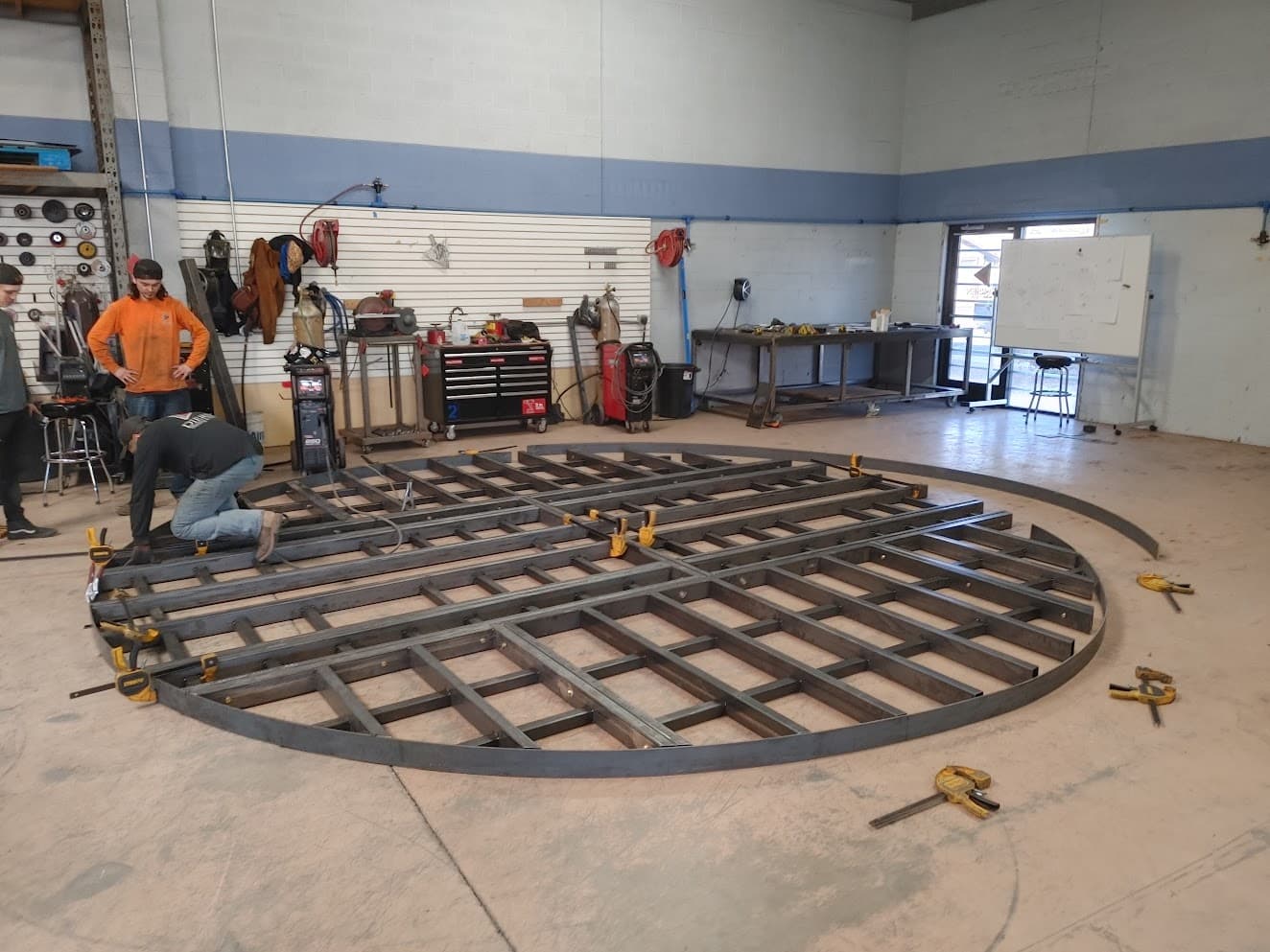 Material preparation for turn table base