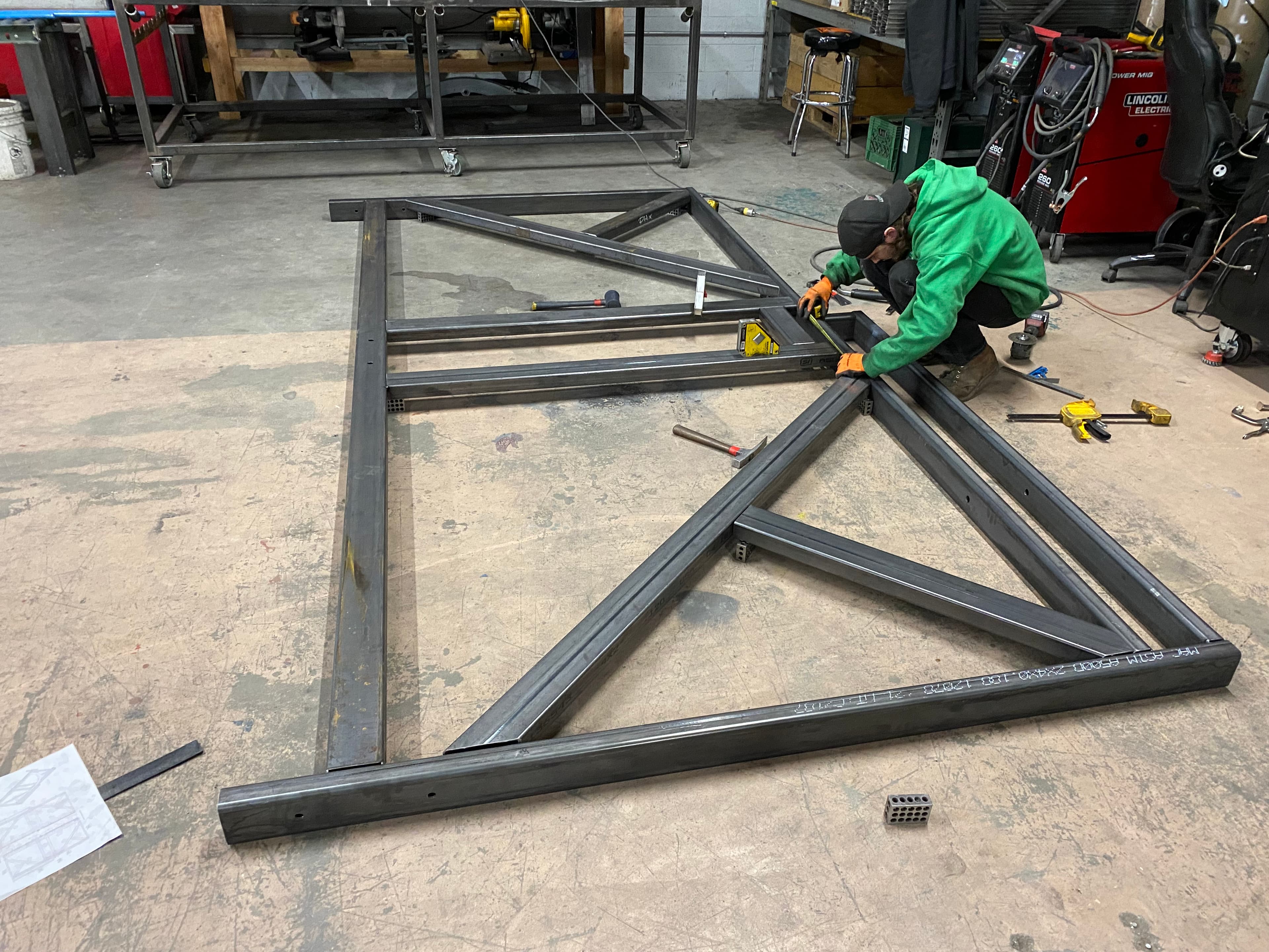 Fabrication of steel base for turn table, pt. 2