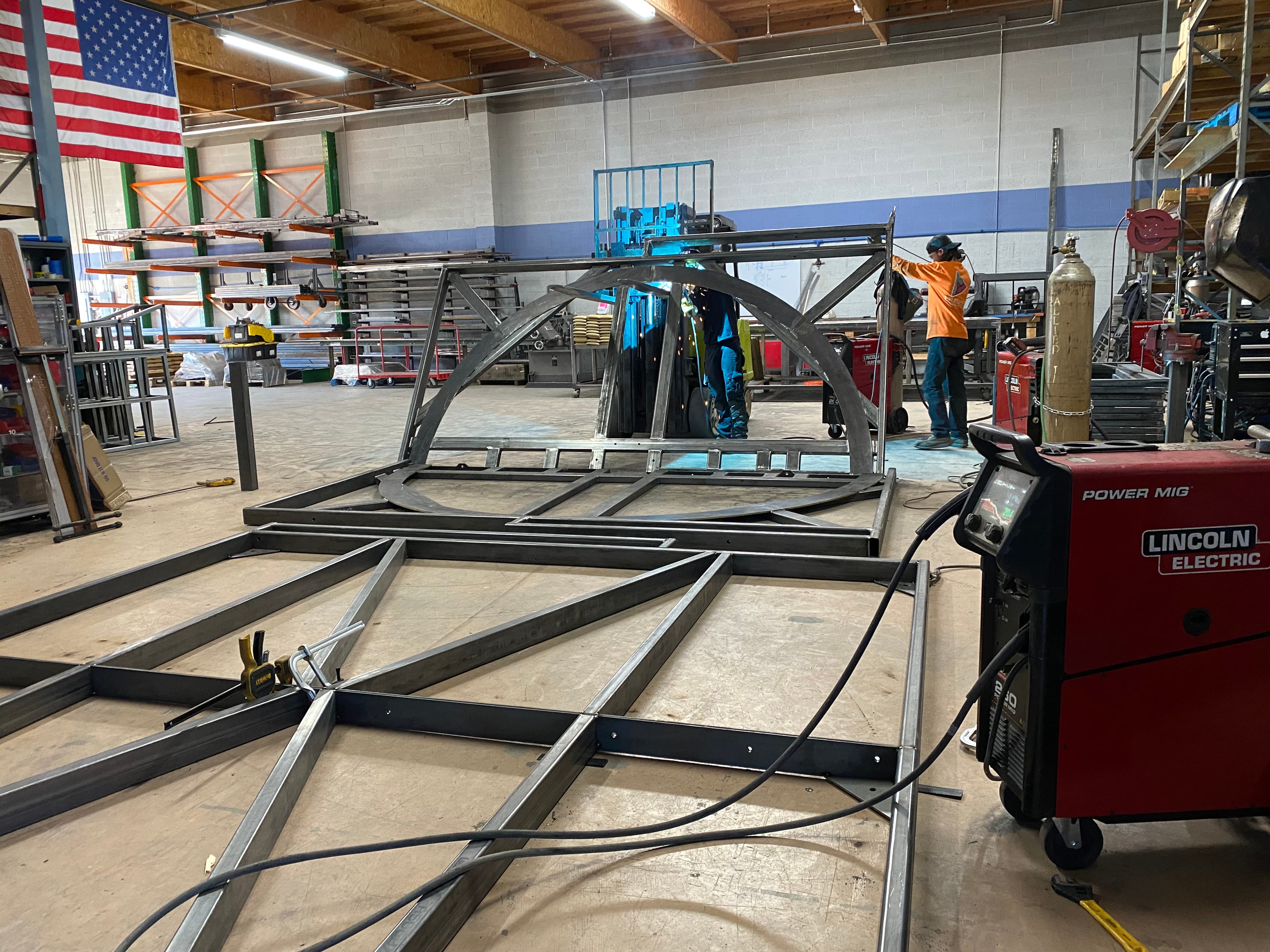 Fabrication of steel base for turn table, pt. 3