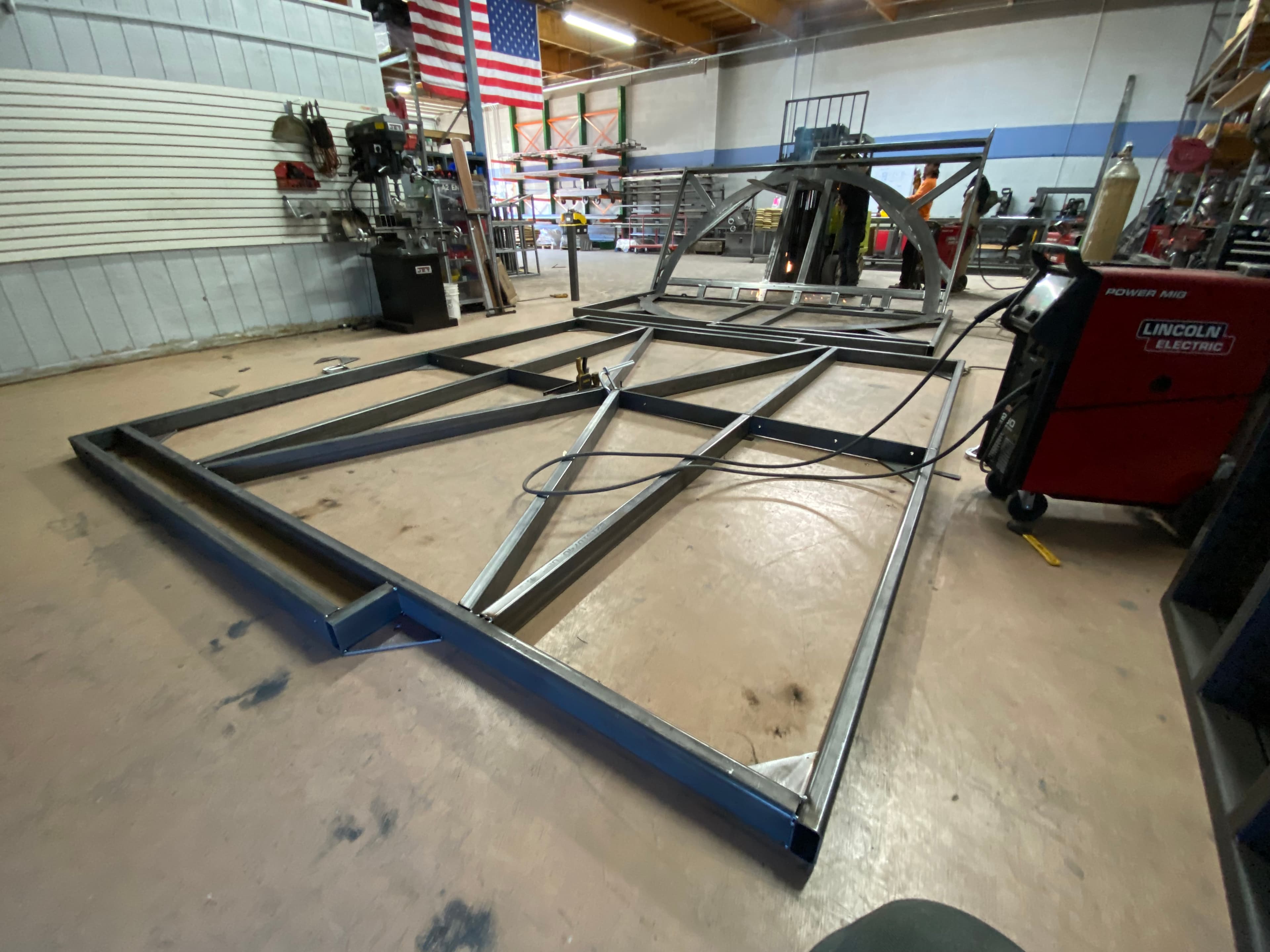 Fabrication of steel base for turn table, pt. 4