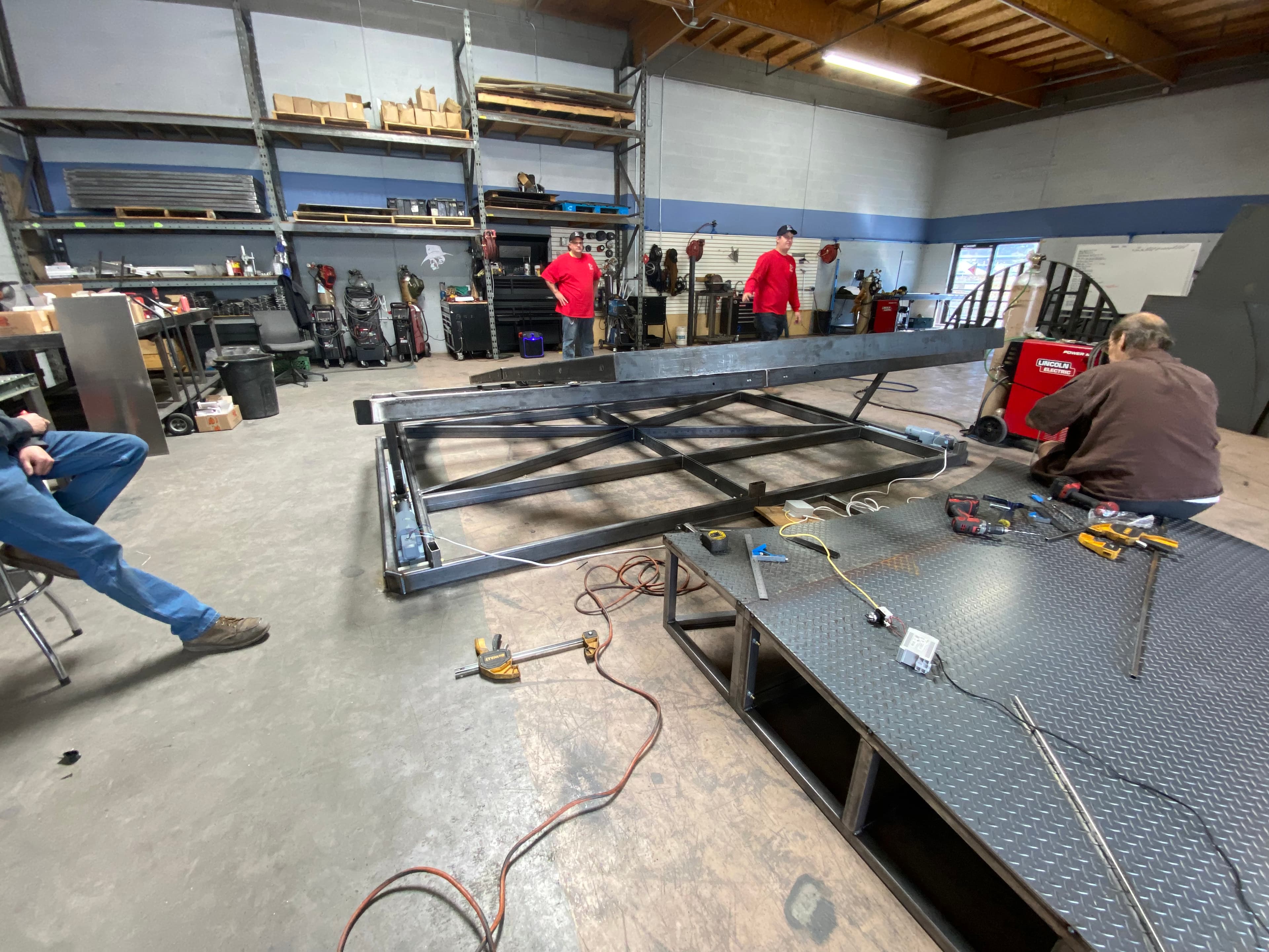 Assembled steel base for turn table, pt. 6