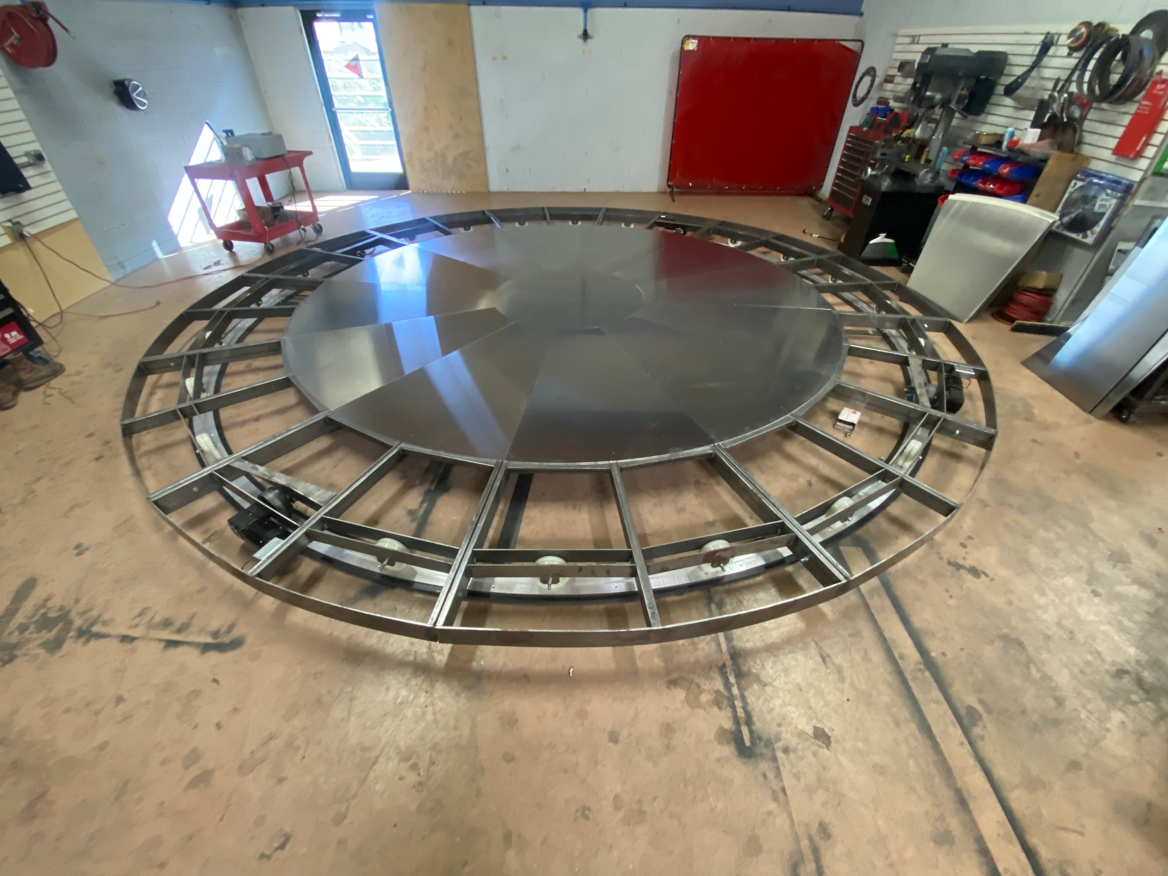 Assembling finished turn table